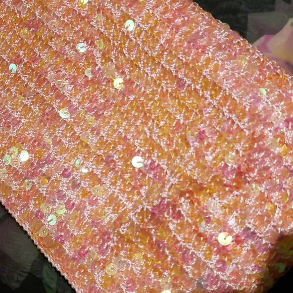 Pink Sequins Crochet Mini Bag - Picture 16 of 17